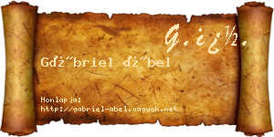 Gábriel Ábel névjegykártya