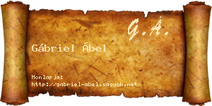 Gábriel Ábel névjegykártya